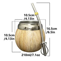 Set matero GAUCHO taza de acero inoxidable con bombilla y cepillo