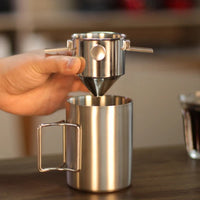 Filtro de café portátil de acero inoxidable práctico y reutilizable