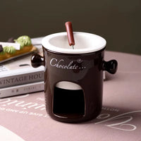 Taza para Derretir Chocolate con Base Portavela