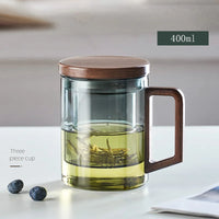 Taza GIANXI de alta calidad con mango de madera y filtro