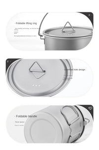 Taza Plegable de Titanio Puro Ligera y Portátil para Camping, Senderismo y Picnic