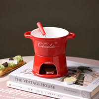 Taza para Derretir Chocolate con Base Portavela