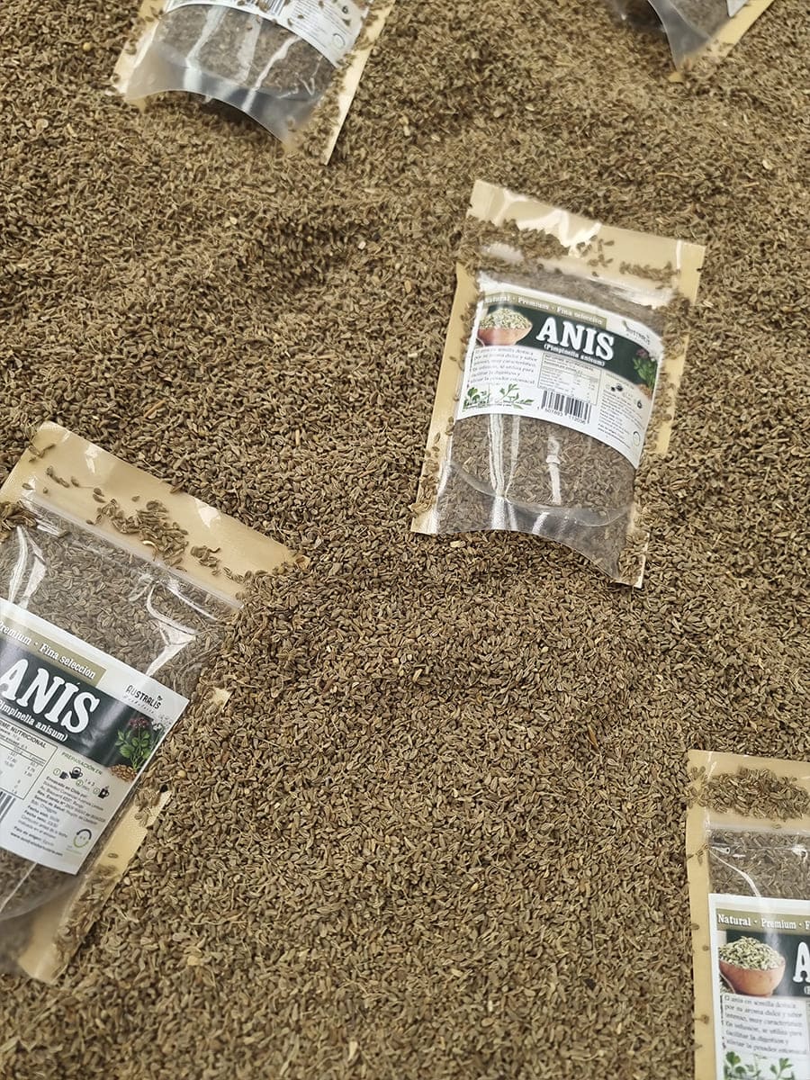 Anís seco en semilla para preparar té e infusiones