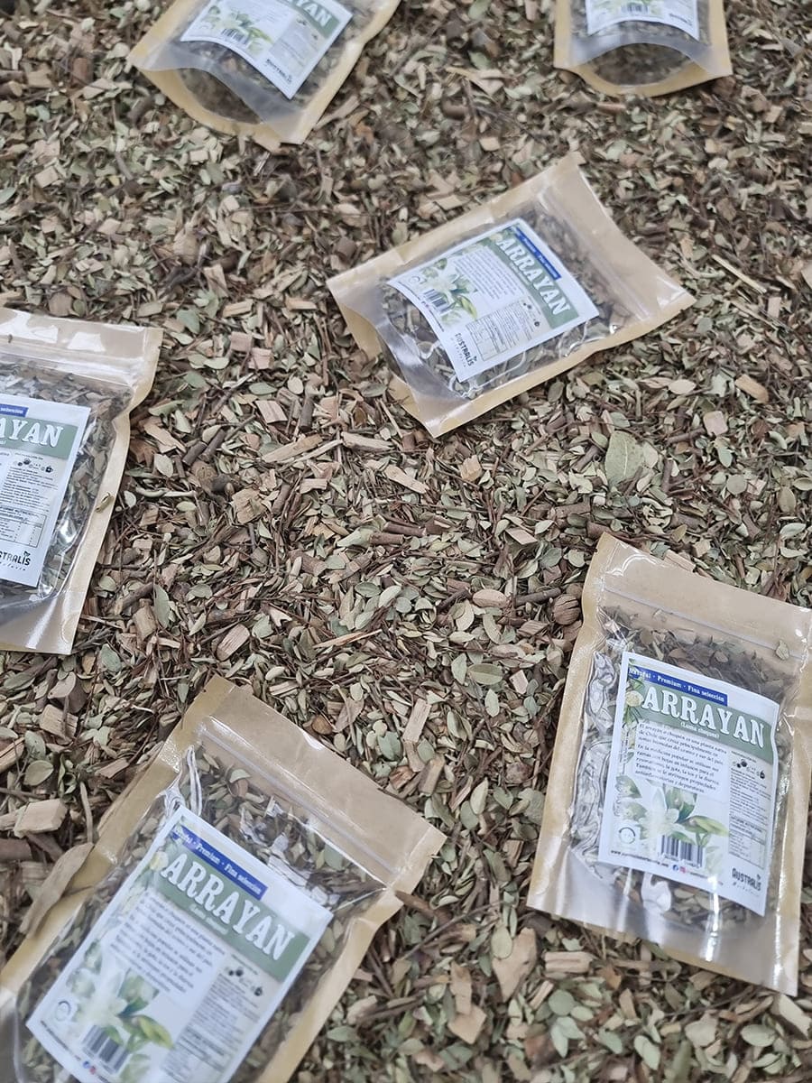 Arrayán en hoja seca listo para preparar té herbal
