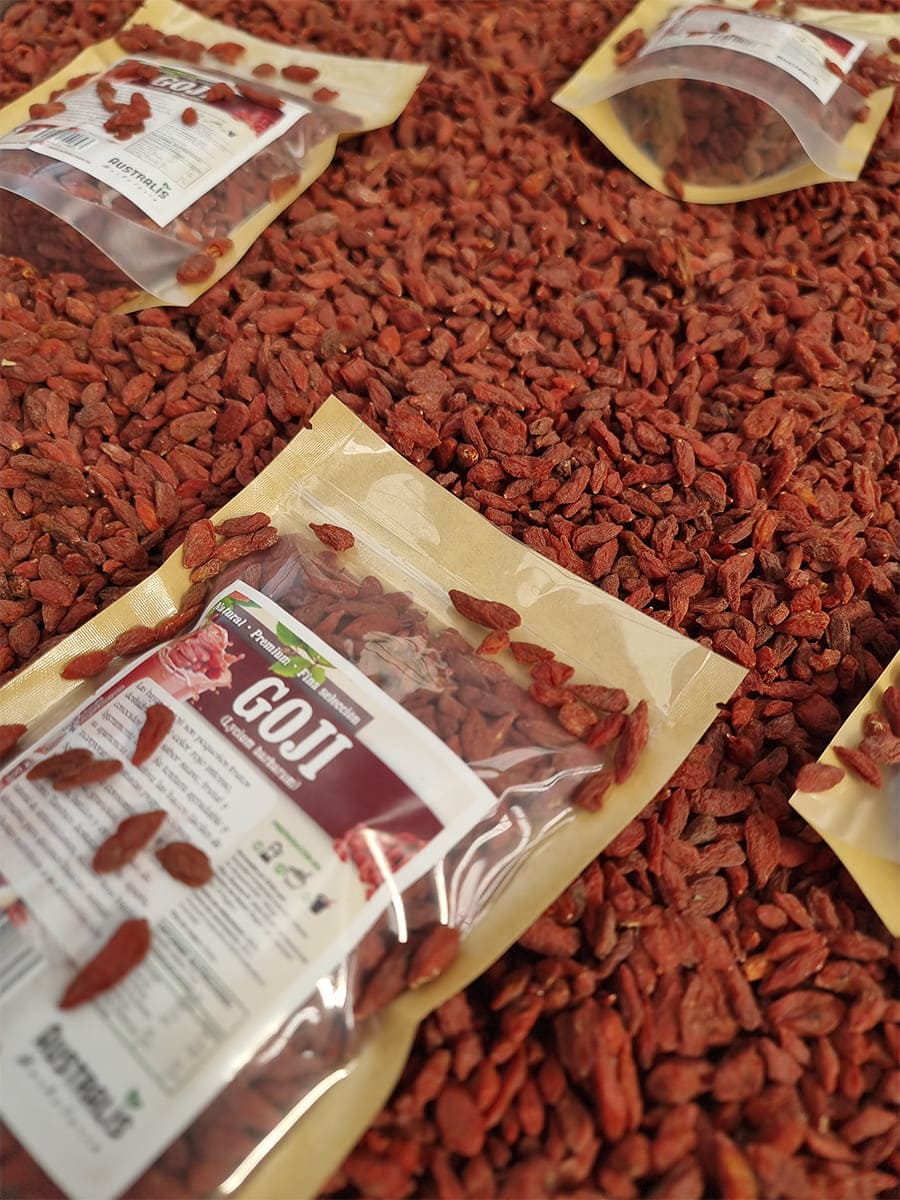 Goji deshidratado para barras de cereal y snacks caseros