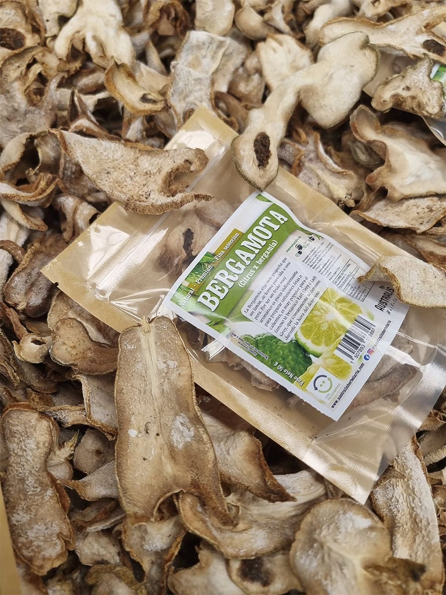 Bergamota natural seca en hojuelas para té e infusiones