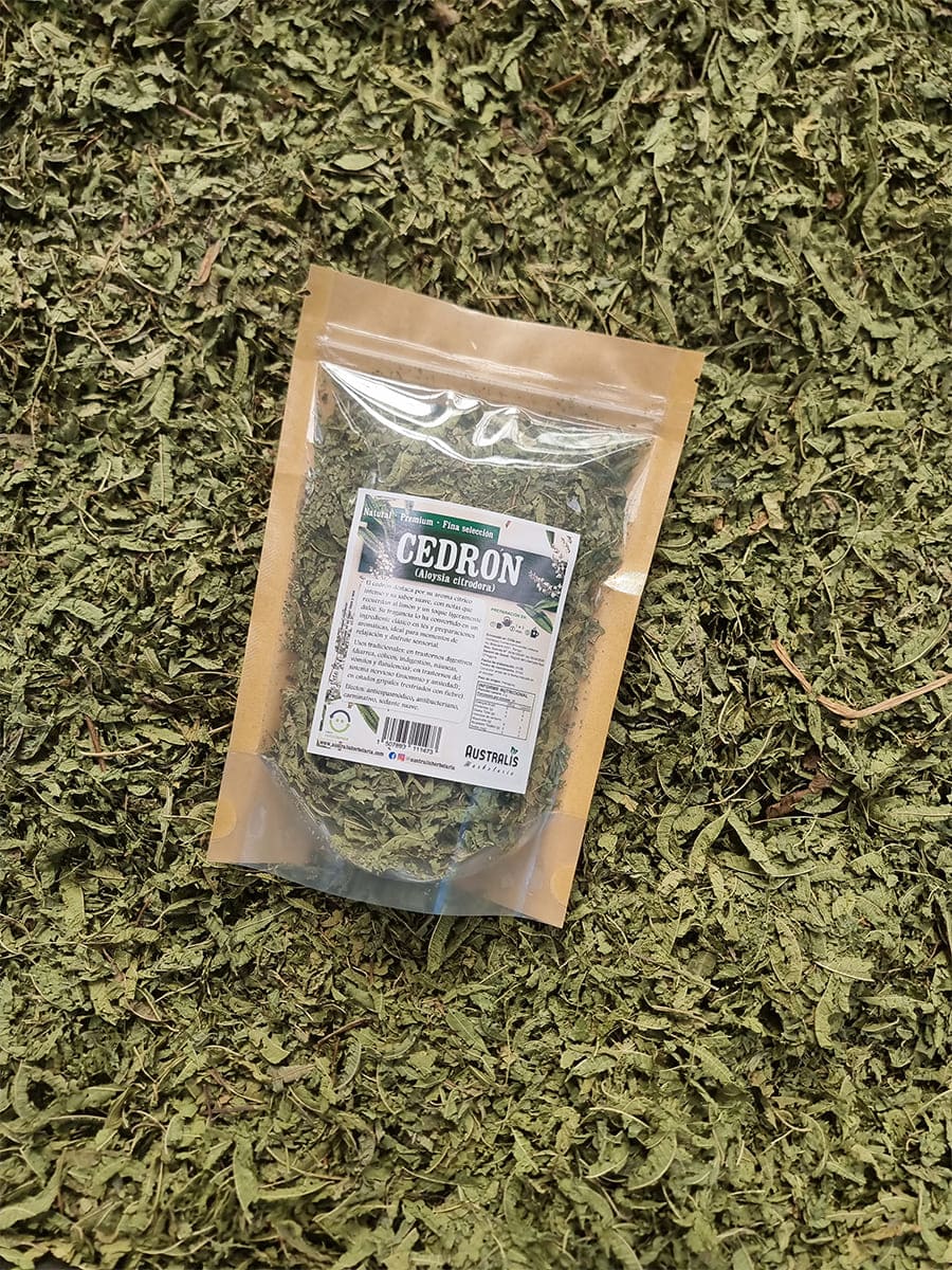 cedron hierba natural en hojas secas para infusion a granel en chile