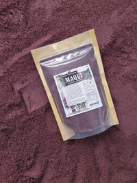 maqui berry chileno en polvo natural molido para batidos y yogures
