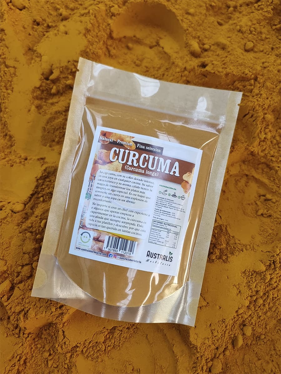 Cúrcuma en polvo natural especia molida