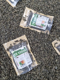 Té verde seco para preparación de infusiones