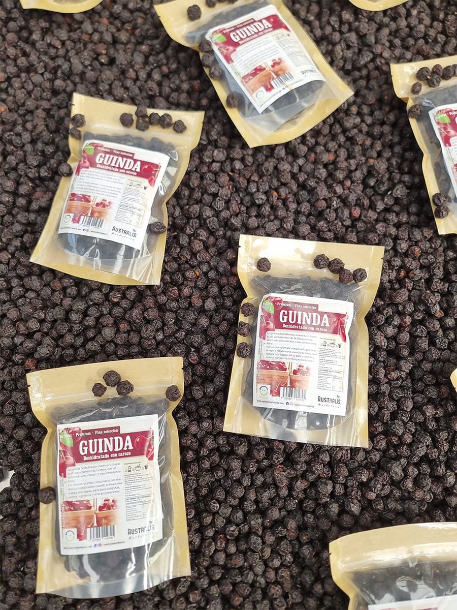 Guindas deshidratadas enteras de sabor frutal intenso