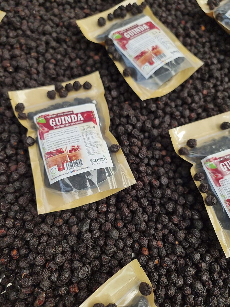 Guindas secas para incorporar en galletas y queques
