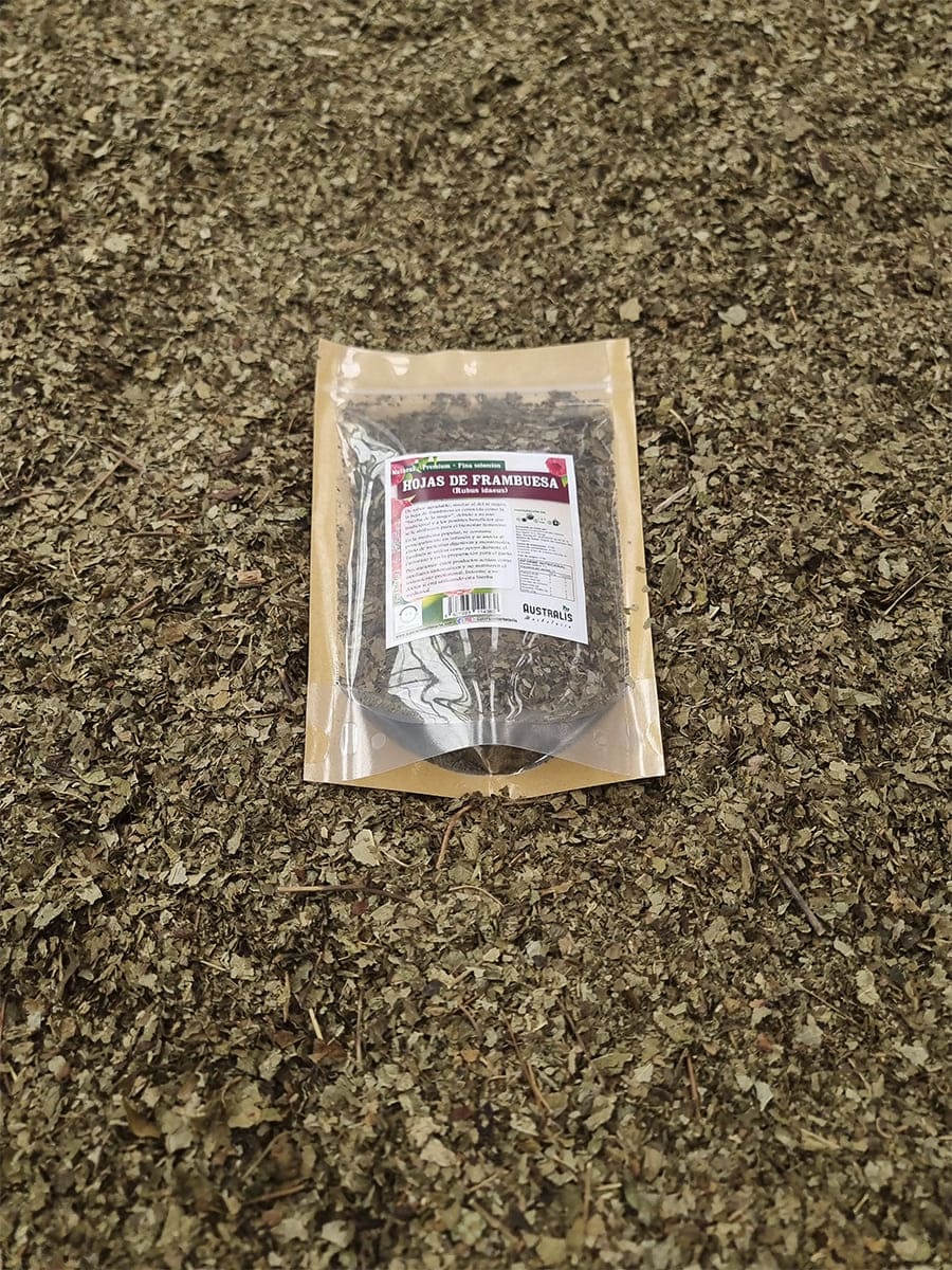 Hojas deshidratadas de frambuesa para infusión herbal de aroma suave