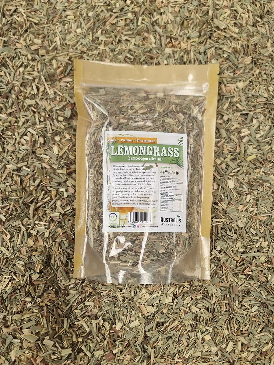 Hojas de lemongrass secas para té