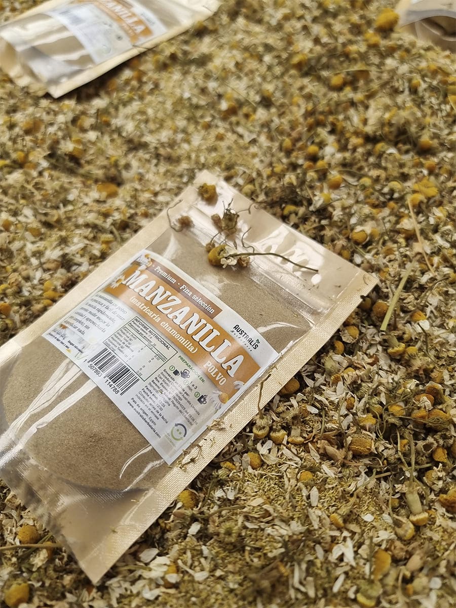 Manzanilla en polvo Matricaria chamomilla