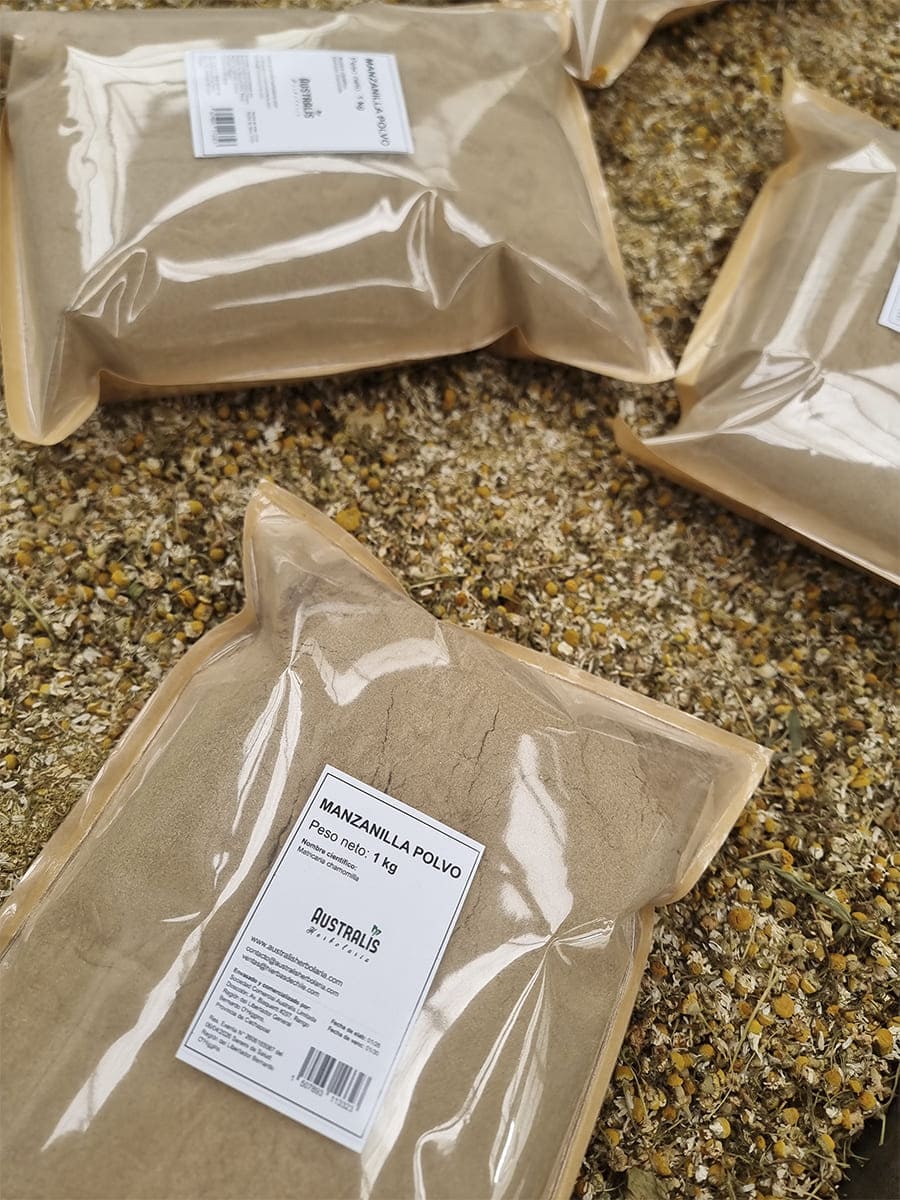 Manzanilla pulverizada para preparar infusiones formato kilo