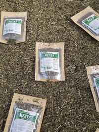 Hojas secas de menta piperita aromática