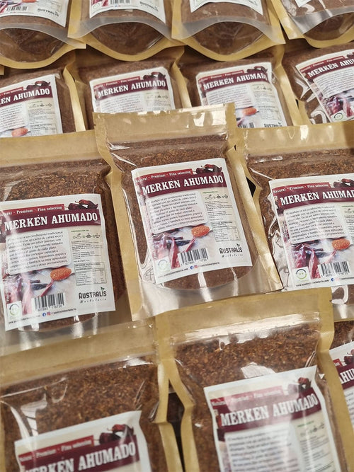 merken artesanal ahumado de aji cacho de cabra para comidas chilenas