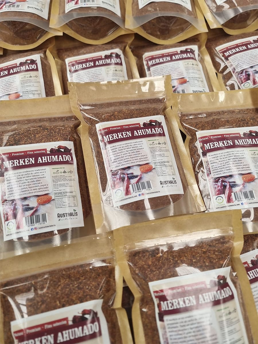 merken artesanal ahumado de aji cacho de cabra para comidas chilenas