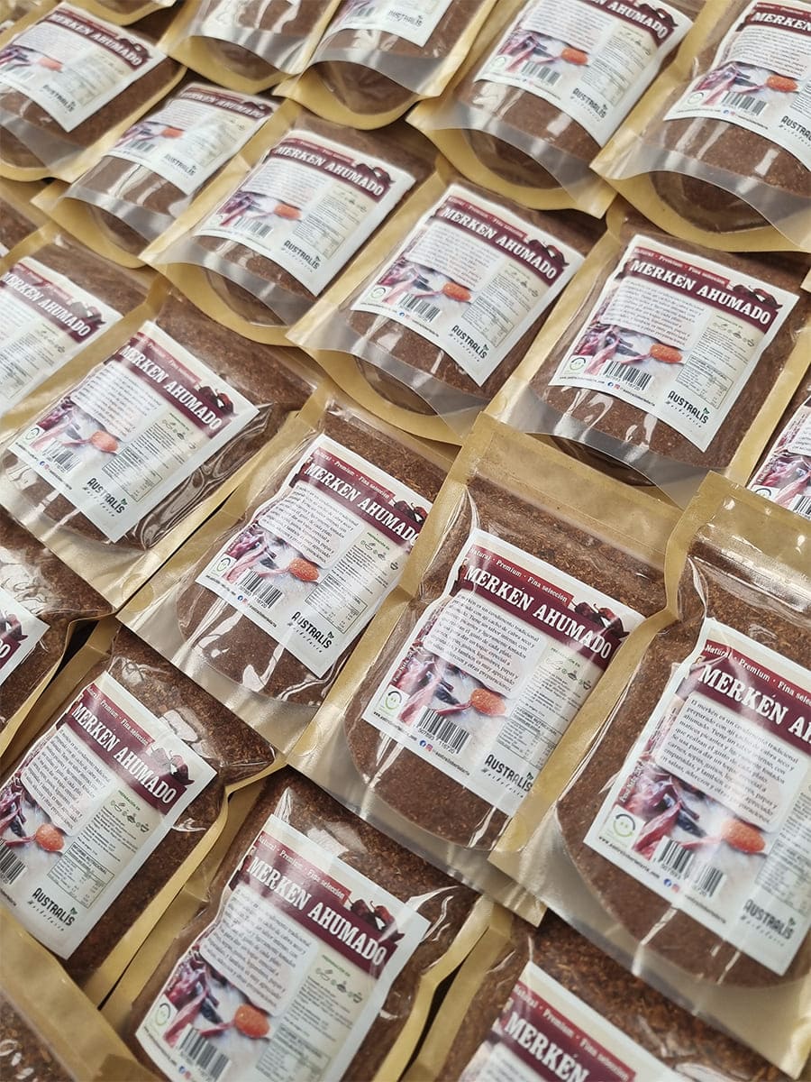 condimento merken ahumado artesanal de aji cacho de cabra molido