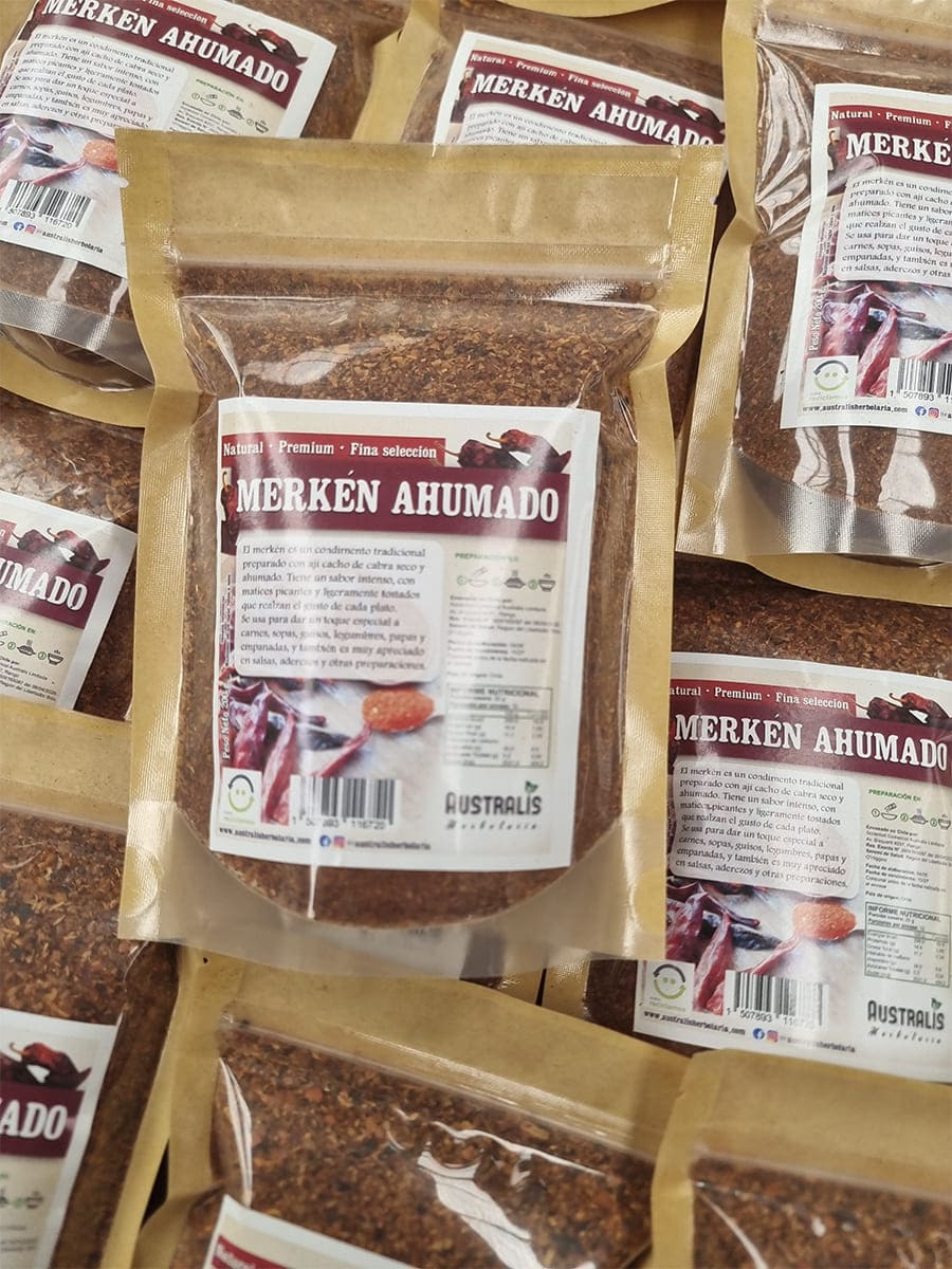 merken ahumado artesanal de aji cacho de cabra molido en chile