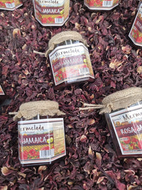 Mermelada de hibisco y manzana verde para panes y galletas