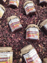 Rosa de Jamaica y manzana verde en conserva dulce artesanal