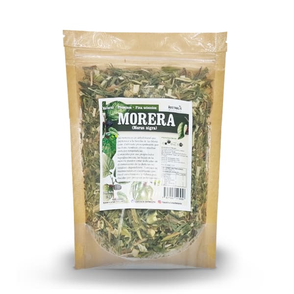 Hojas de mora secas