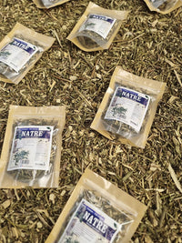 Natre seco para infusión de uso tradicional en malestares de cabeza