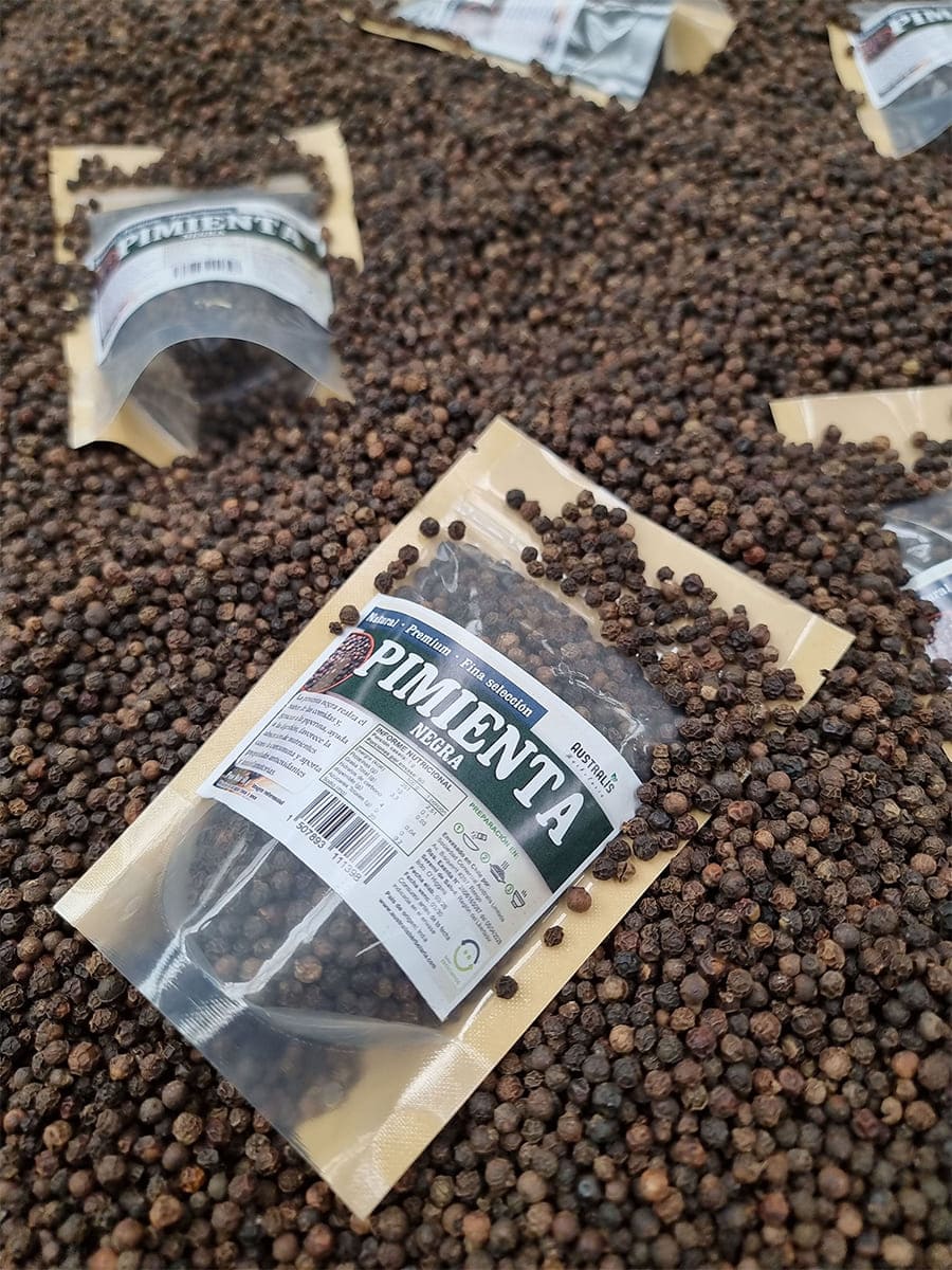 Pimienta negra natural para cocina