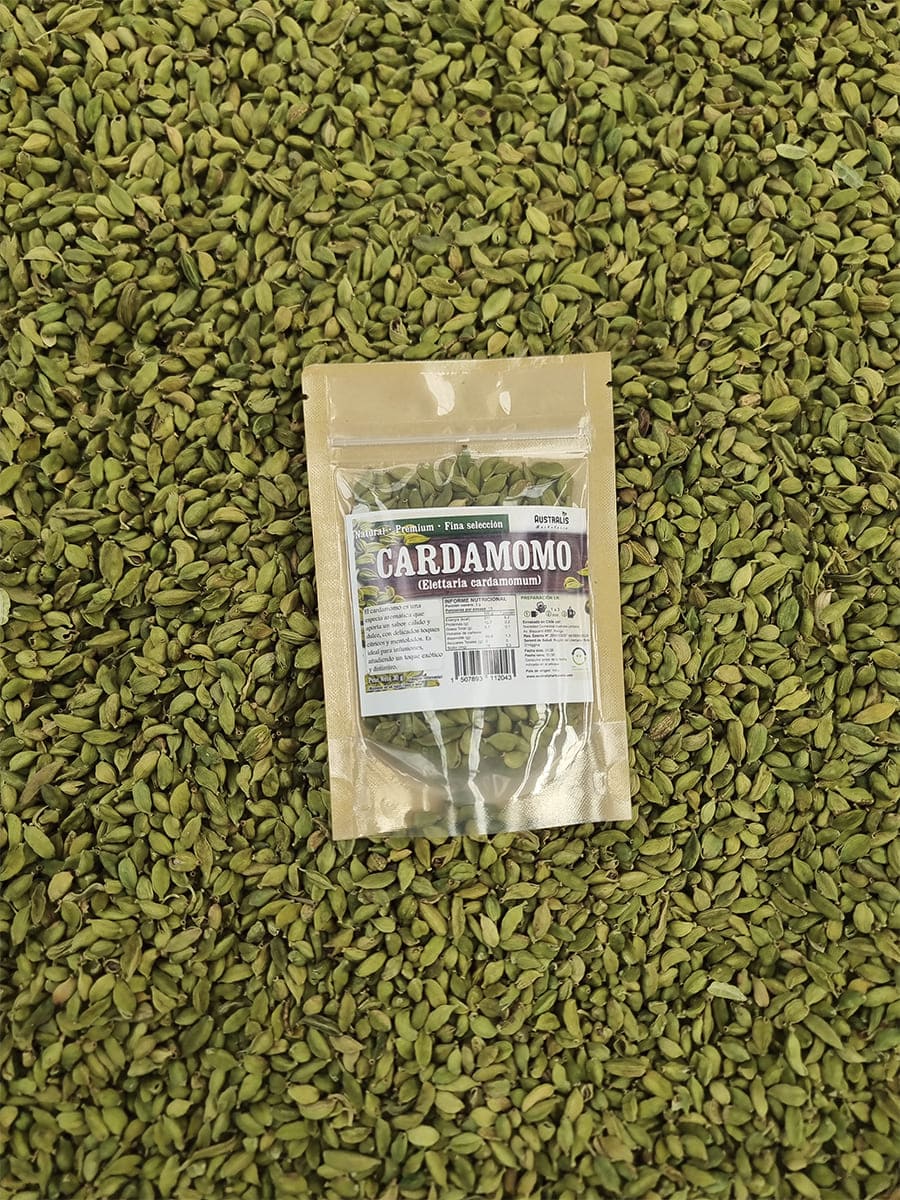 Semillas enteras de cardamomo natural disponibles en Chile
