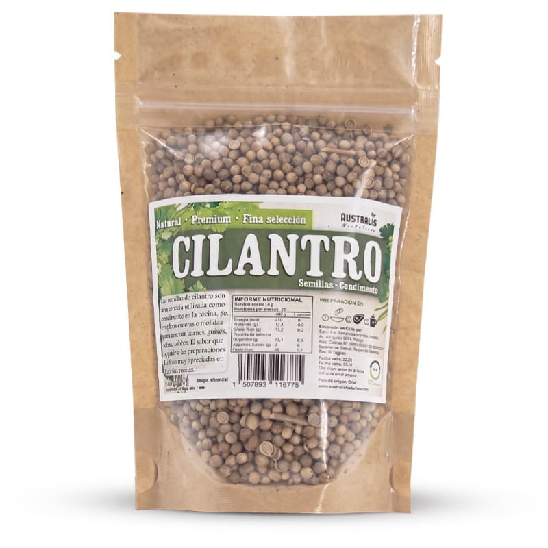 Semillas de cilantro enteras Coriandrum sativum