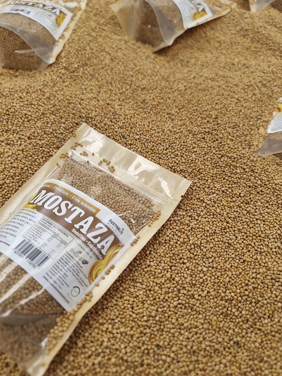 Semillas enteras de mostaza para molienda y condimentación
