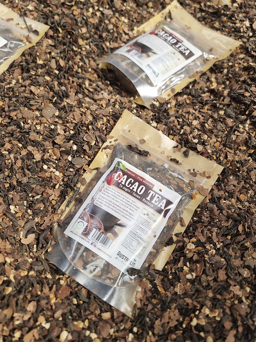 Té negro combinado con naranja deshidratada y cacao