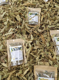 Flores y hojas secas de tilo Tilia cordata para infusión