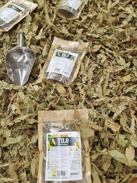 Mezcla de flores, hojas y tallos finos de Tilia cordata